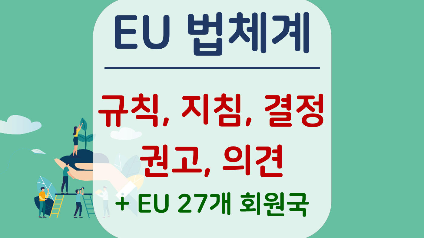 EU 법 체계 (규칙, 지침, 결정, 권고, 의견) 및 EU회원국